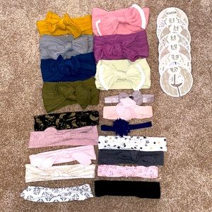 Baby girl headbands and clothing closet organizers